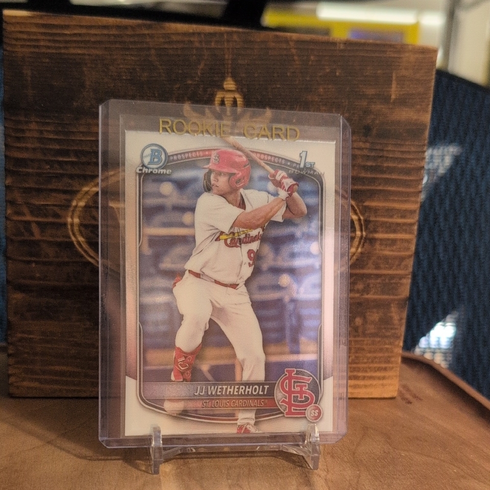 2025 1st Bowman Chrome Prospects JJ Wetherholt Rookie Card Cardinals 🔥🔥🔥